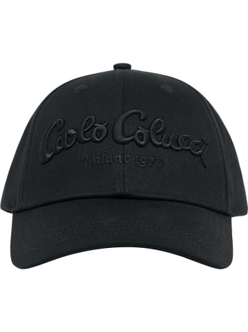 Carlo Colucci Baseball Cap Elezi in Schwarz