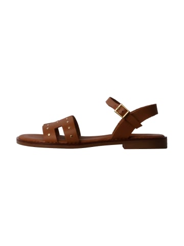Oh! my Sandals Flache Ledersandalen Braun