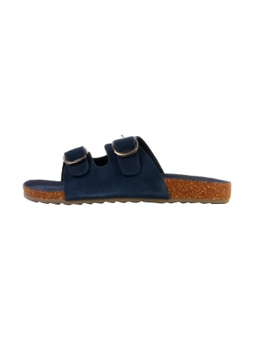 Divine Factory Alénoa Leder-Pantoletten Blau