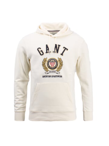 Gant CREST SWEAT HOODIE in Cream