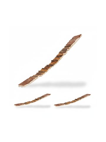 relaxdays 3 x Hängebrücke Nager in Natur - (B)55 x (H)1,5 x (T)10 cm