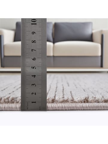 KADIMA DESIGN Läufer Streifen pflegeleicht Wohnzimmer Schlafzimmer Flur Esszimmer in Creme