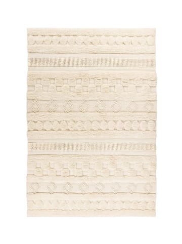 Kayoom Hochflor Teppich Bohist 125 in natural - rechteckig