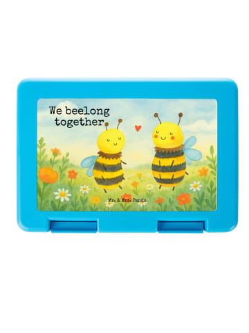 Mr. & Mrs. Panda Brotdose Biene Verliebt Design mit Spruch in Weiß