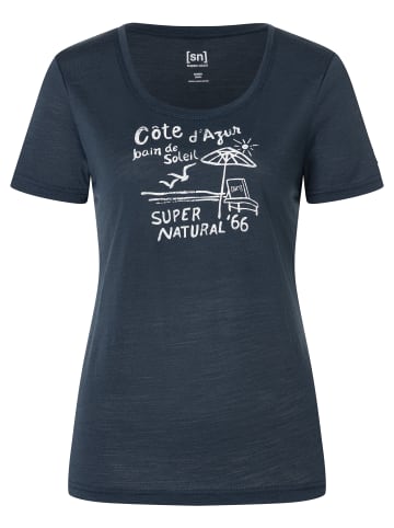super.natural W COTE D'AZUR TEE in blau