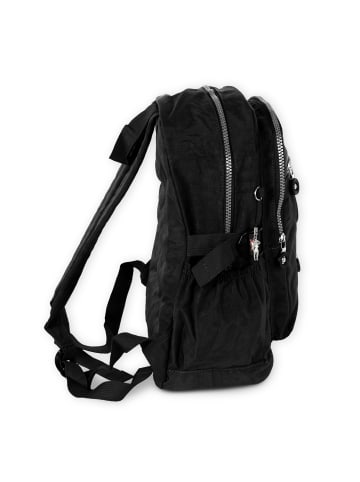 Bag Street Freizeitrucksack, Cityrucksack Nylon schwarz ca. 30cm breit ca. 38cm hoch
