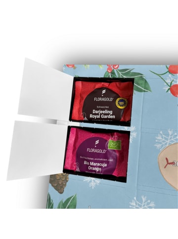 Mr. & Mrs. Panda Tee Adventskalender Meerschweinchen Weisheit mi... in Eisblau