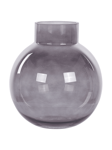 Beliani Blumenvase POLYDROSOS in Grau - (W) 17 x (H) 22 x (L) 17 cm