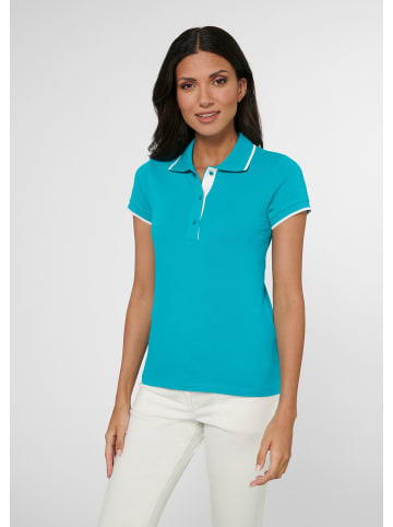 MADELEINE Klassisches Poloshirt in karibikblau