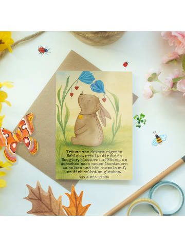 Mr. & Mrs. Panda Grußkarte Hase Blume Design mit Spruch in Weiß