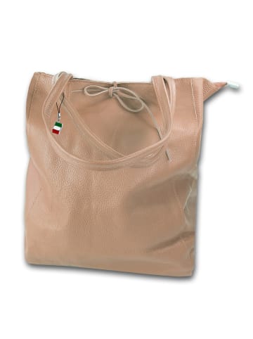 Florence Leder Shopper, Schultertasche Florence Tasche altrosa ca. 28cm