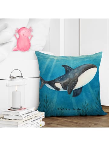 Mr. & Mrs. Panda 40x40 Kissen Orca Design ohne Spruch in Weiß