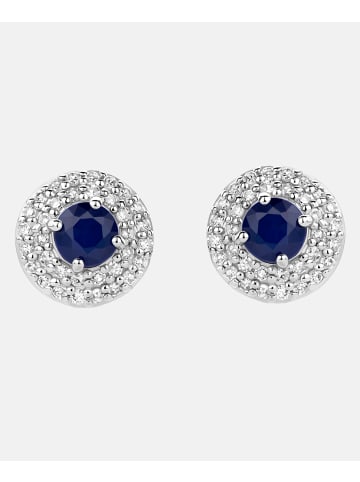 Diamant L'éternel Ohrringe aus 375 Weißgold mit 0.23 Karat Diamant mit Saphir