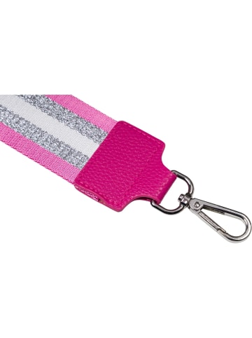 styleBREAKER Taschengurt in Pink-Silber