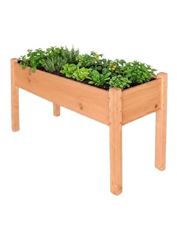 relaxdays Hochbeet in Orange - (B)127 x (H)76 x (T)46 cm