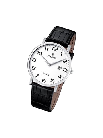 Festina Analog-Armbanduhr Festina Klassik schwarz groß (ca. 40mm)