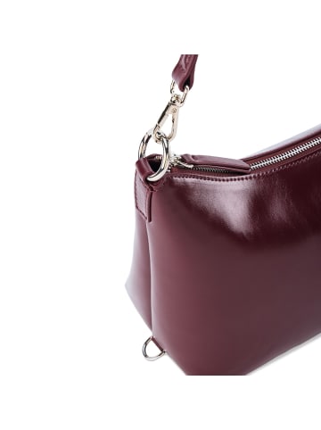 Seidenfelt Delary Schultertasche 20 cm in deep red