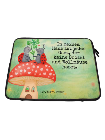 Mr. & Mrs. Panda Notebook Tasche Marienkäfer Fliegenpilz Design ... in Weiß