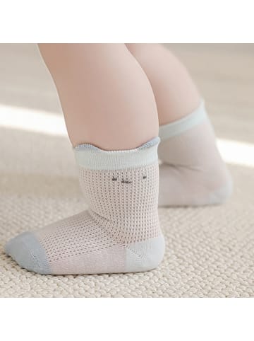MUNADUNA 4er-Set 'Rosa Häschen' Baby Sommersocken