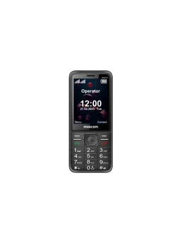 Maxcom 4G Kompaktes Dual-SIM-Handy mit 2,8 Zoll Display und USB-C-Anschluss in Schwarz