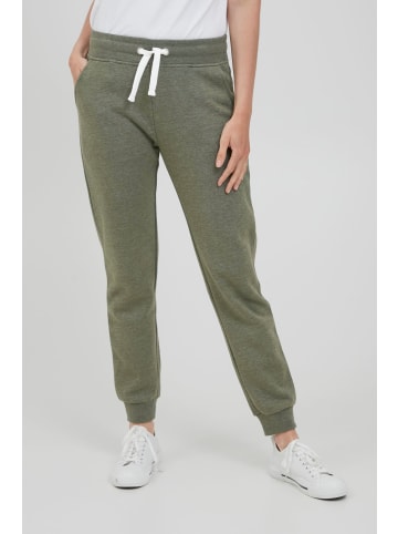 Oxmo Sweathose OXOlivia 21300562-ME lange Hose mit weicher Fleece Innenseite in Grün