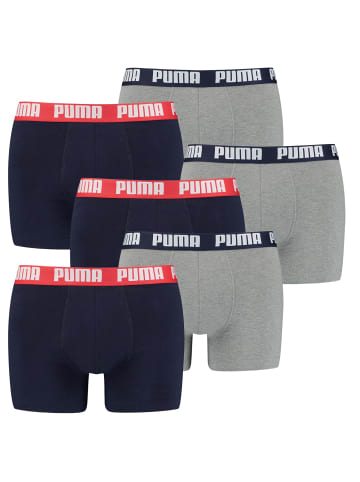 Puma Boxershorts PUMA BASIC BOXER 6P in 036 - Blue / Grey Melange