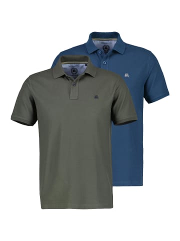Lerros Poloshirt Basic in blau / dunkelgrün