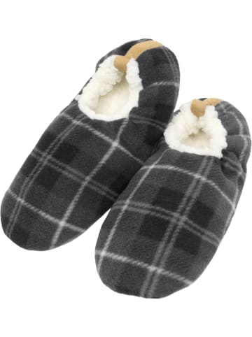 normani 1 Paar Herren-Slipper Karo in Grau