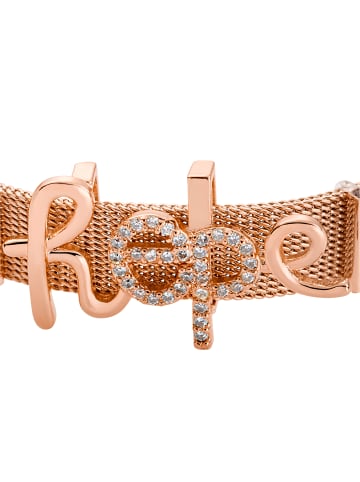 Steel_Art Mesh Armkette für Frauen Mesh Armband Hope poliert in Rosegoldfarben