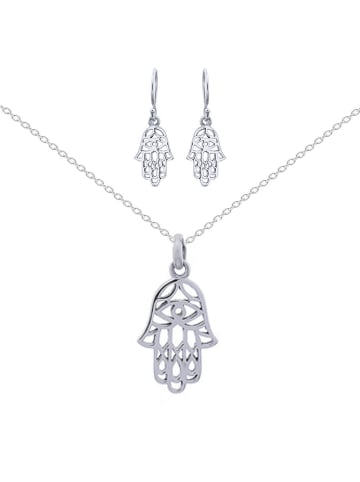 Alexander York Schmuckset HAMSA mit Ohrringen in 925 Sterling Silber, 4-tlg.