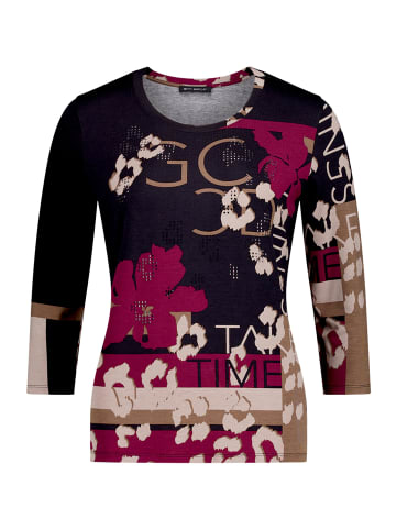 Betty Barclay Basic Shirt mit Rundhalsausschnitt in Black/Dark Red