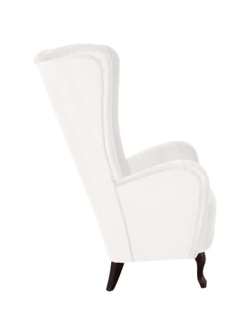 others HOCHLEHNSESSEL Kailey Bezug Velourstoff Buche nussbaum dunkel / creme