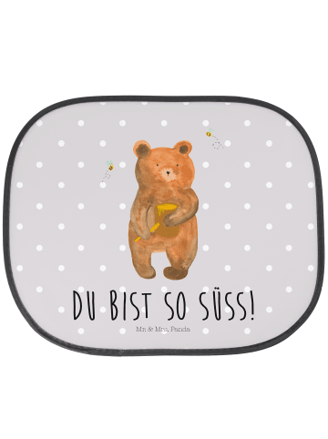 Mr. & Mrs. Panda Sonnenschutz Auto Bär Honig mit Spruch in Grau Pastell