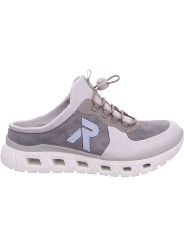 rieker Pantoletten in hellgrau/grey/steel