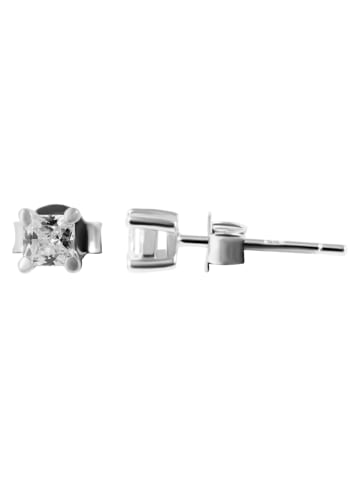 Adeliás Damen Ohrringe – Ohrstecker aus 925 Silber mit Zirkonia in silber