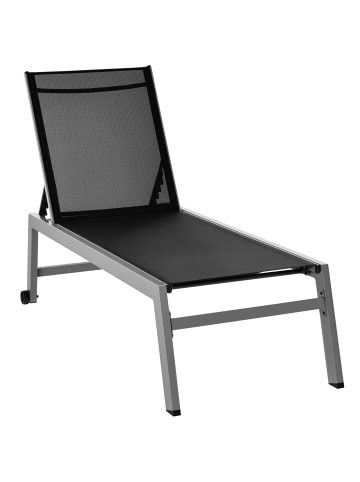 Outsunny Liege,L202 x B65 x H43 cm,Schwarz
