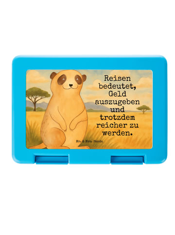 Mr. & Mrs. Panda Bentobox Erdmännchen Design mit Spruch in Weiß