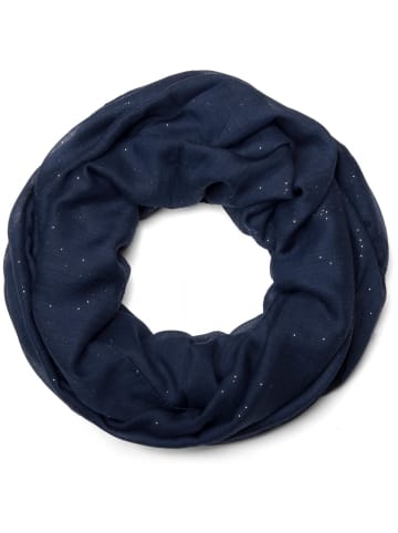 styleBREAKER Loop Schal mit Glitzer in Midnight-Blue