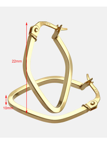 Vanlere Creolen aus 375 Gelbgold