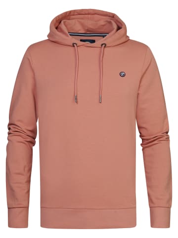 Petrol Industries Unifarbener Hoodie Bay in Rot