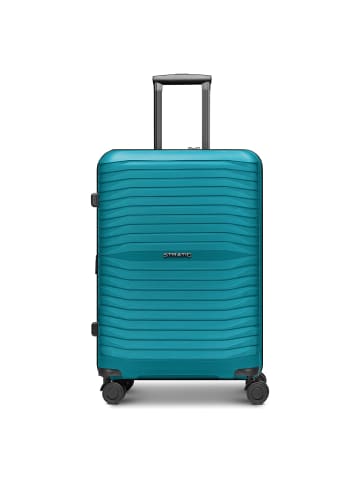 Stratic Shine 4 Rollen Trolley 66 cm mit Dehnfalte petrol