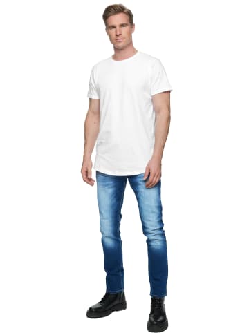 Rusty Neal Jeans Hose "TOYAMA" Regular Fit mit Kontrast Naht in Dark Blue Used