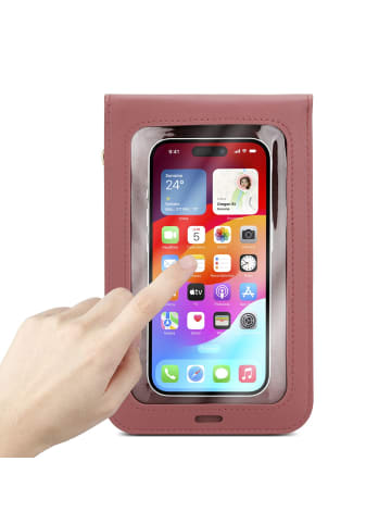 cadorabo Handytasche für Samsung Galaxy S9 PLUS Hülle Umhängetasche in Pink