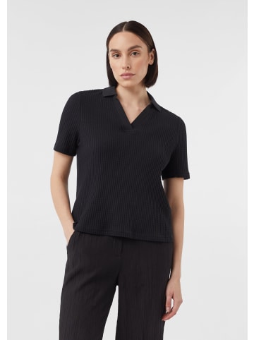 comma CI Sweatshirt kurzarm in Schwarz