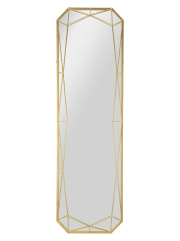 Mauro Ferretti Standspiegel aus goldfarbenem Metall, 46x54x153 cm (geöffnete Maße)