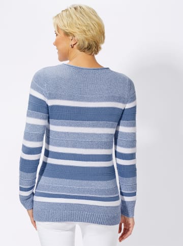 WITT WEIDEN Pullover in bleu-geringelt