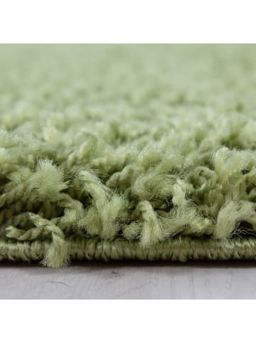 Hochflor Teppich Lux in Grün