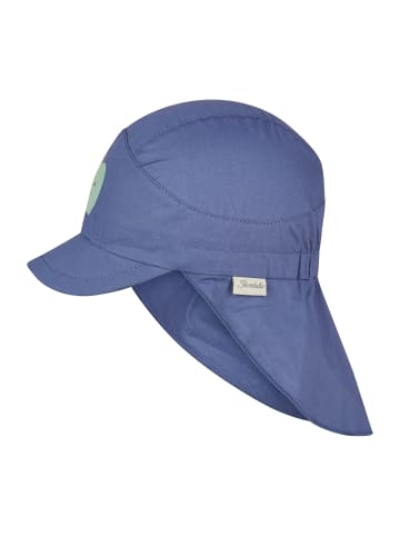 Sterntaler Schirmmütze mit Nackenschutz Apfel in helles blau