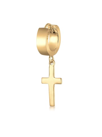 KUZZOI Ohrringe 925 Sterling Silber Kreuz in Gold