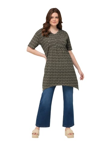 Ulla Popken Longshirt in dunkles olive